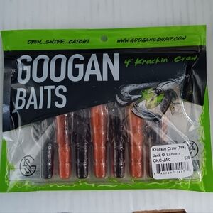 Googan Baits  Limited Edition Krackin Craw Jack O' Lantern 4" 7pk NIP Lures